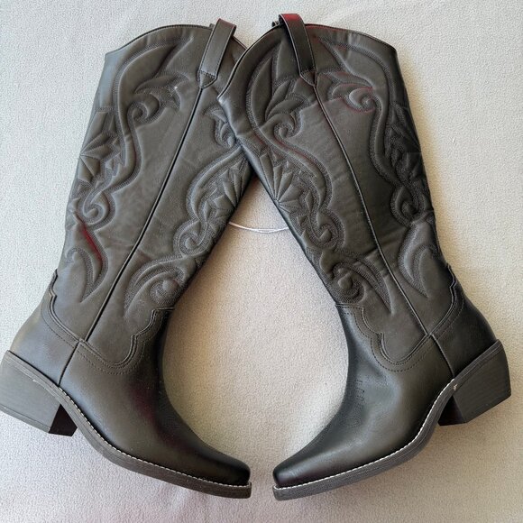 Womens Kenzi Western Boots with Memory Foam Insole Jet Black - Wild Fable 7 WC - Picture 4 of 11